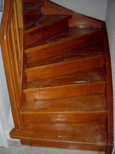 Treppenrenovierung bei einer eingestemmten Treppe