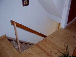 Treppenrenovierung ohne Geländer